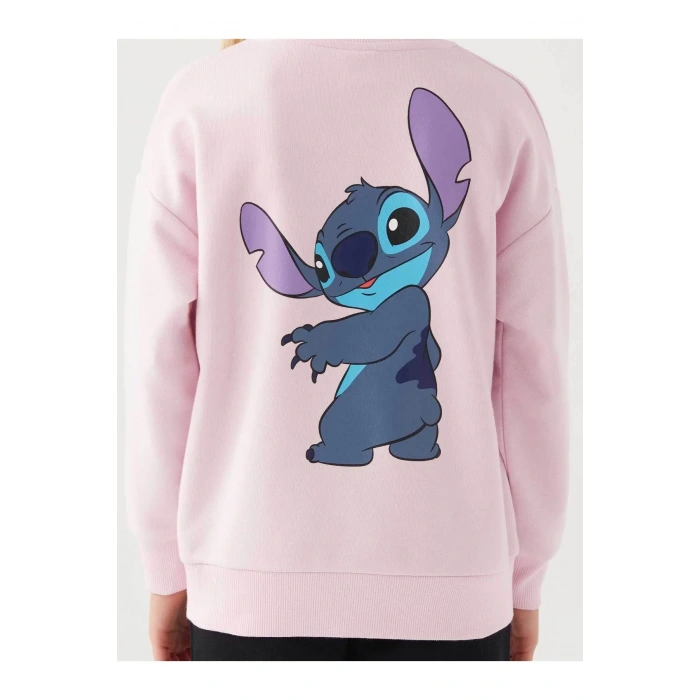 STITCH KIZ ÇOCUK SWEAT - TOZ PEMBE