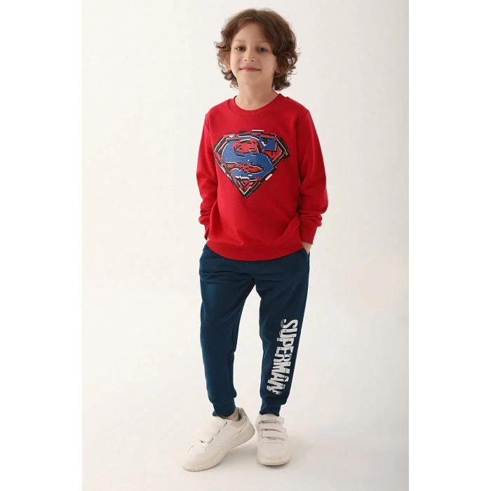 SUPERMAN ERKEK ÇOCUK EŞOFMAN TAKIMI - KIRMIZI