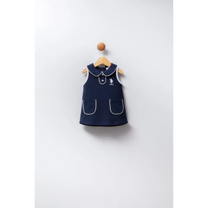 U.S.POLO ASSN.KIZ BEBEK ELBİSE - LACİVERT