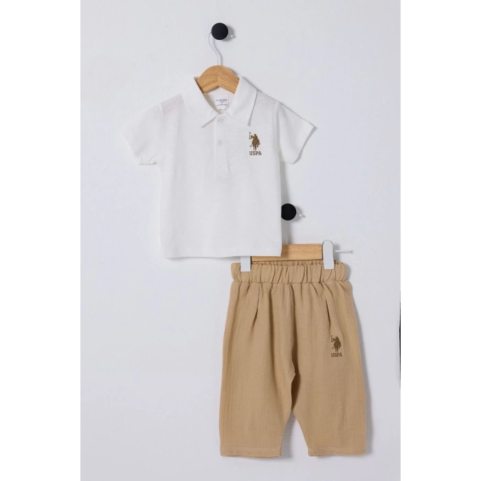U.S POLO ASSN ERKEK BEBEK 2Lİ TAKIM - BEJ