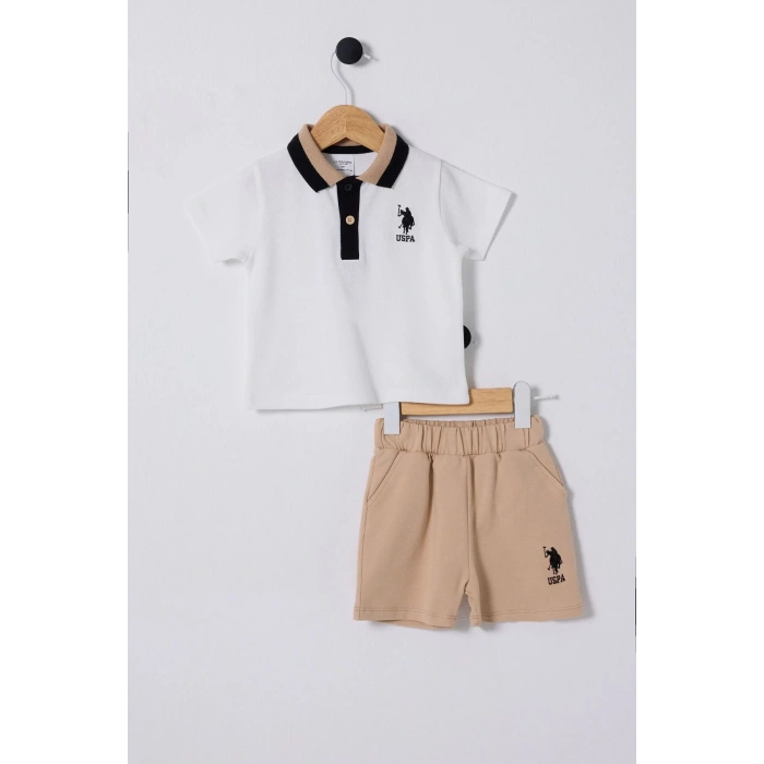 U.S POLO ASSN ERKEK BEBEK 2Lİ TAKIM - BEYAZ/BEJ