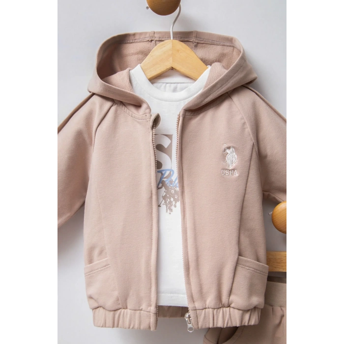 U.S POLO ASSN ERKEK BEBEK 3LÜ TAKIM - KUM