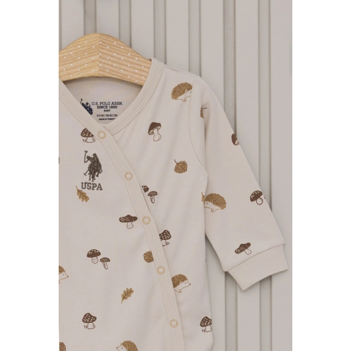 US POLO ERKEK BEBEK PATİKLİ TULUM - KREM