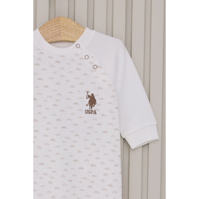 US POLO ERKEK BEBEK PATİKLİ TULUM - KREM