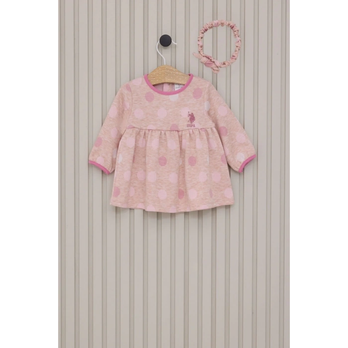 US POLO KIZ BEBEK ELBİSE - KARANFİL
