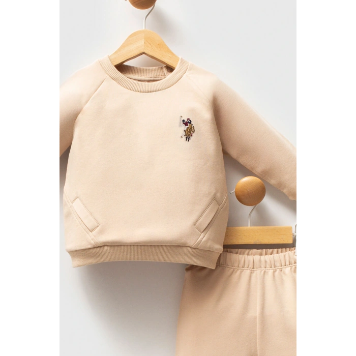 U.S.POLO ASSN ERKEK BEBEK 2 Lİ TAKIM - BEJ