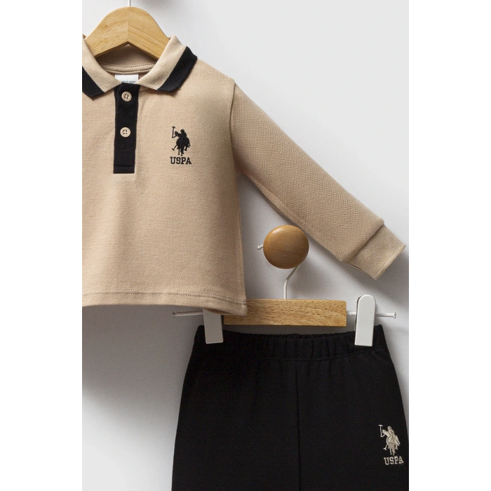U.S.POLO ASSN ERKEK BEBEK 2 Lİ TAKIM - BEJ