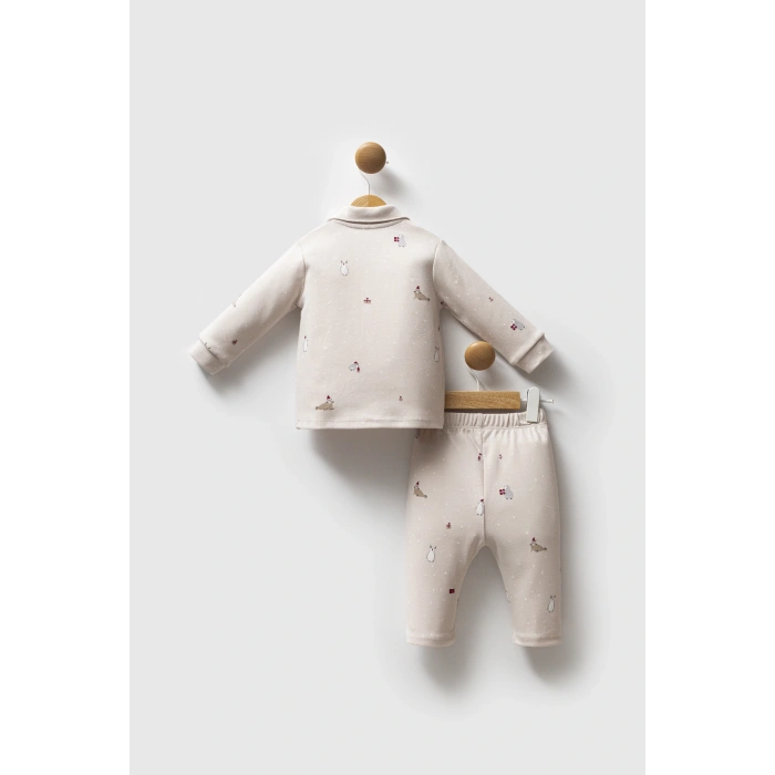 U.S.POLO ASSN ERKEK BEBEK 2Lİ TAKIM - BEJ