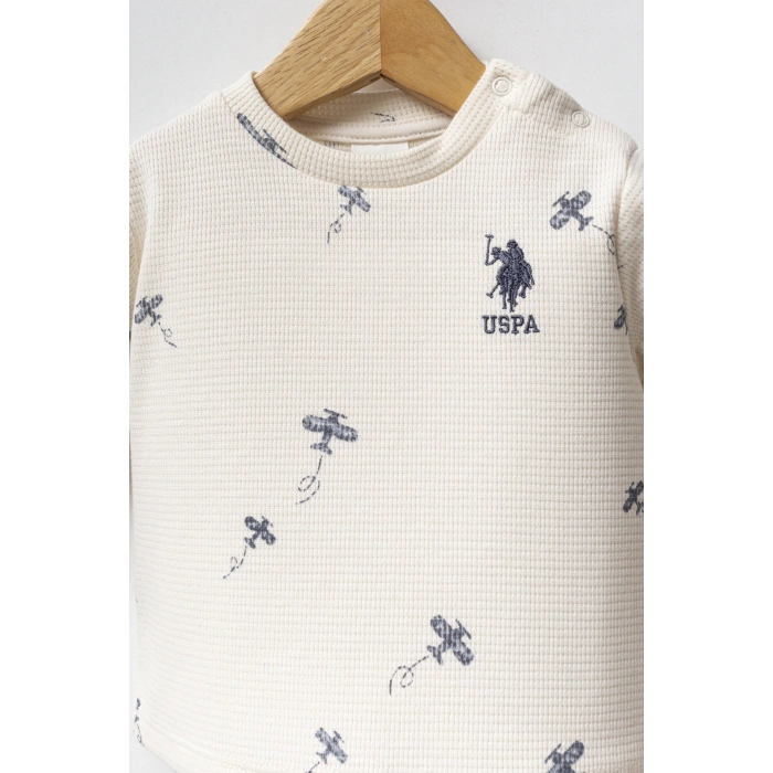 U.S.POLO ASSN ERKEK BEBEK 2Lİ TAKIM - EKRU