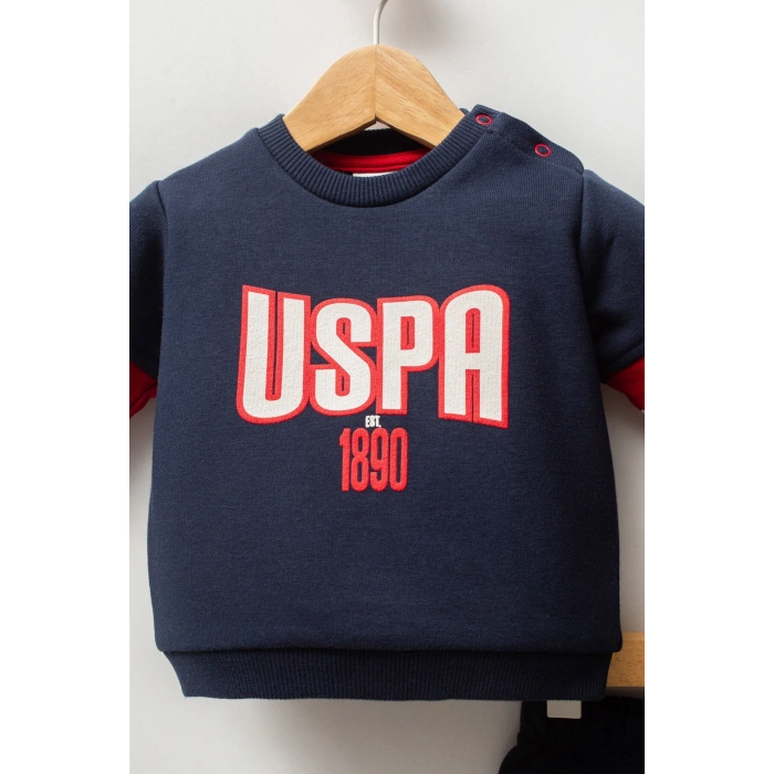 U.S.POLO ASSN ERKEK BEBEK 2Lİ TAKIM - LACİVERT-KIRMIZI