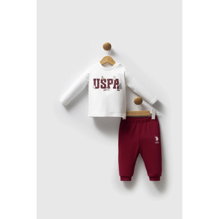 U.S.POLO ASSN ERKEK BEBEK 3LÜ TAKIM - BORDO