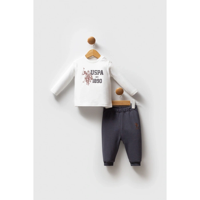 U.S.POLO ASSN ERKEK BEBEK 3LÜ TAKIM - FÜME