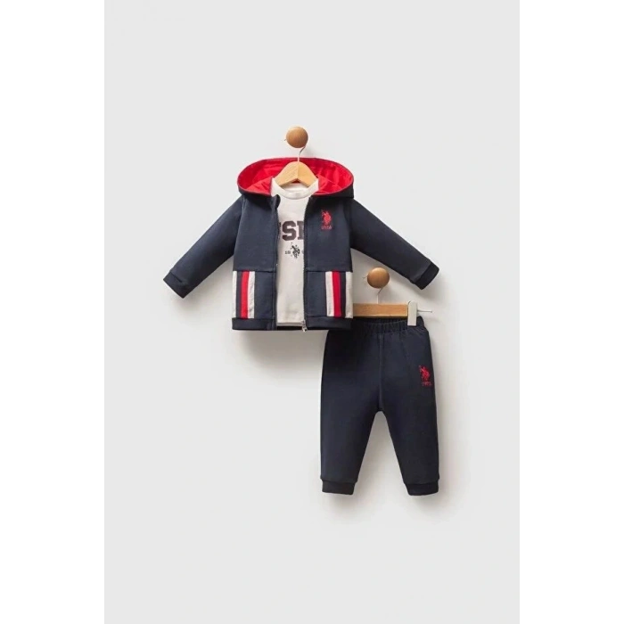 U.S.POLO ASSN ERKEK BEBEK 3LÜ TAKIM - LACİVERT