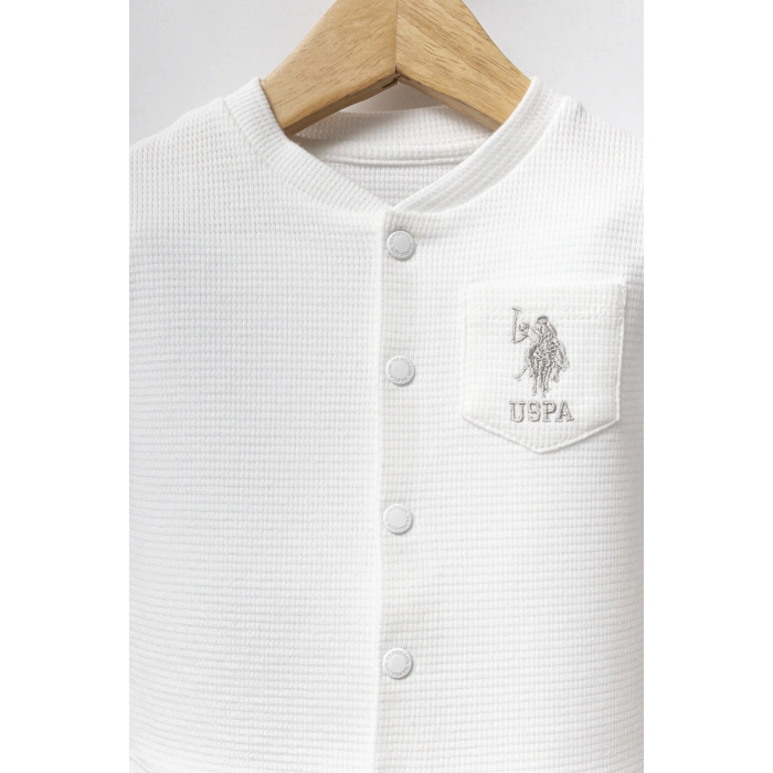 U.S.POLO ASSN ERKEK BEBEK PATİKLİ TULUM - Beyaz