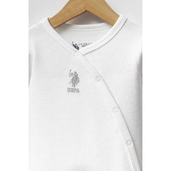 U.S.POLO ASSN ERKEK BEBEK PATİKLİ TULUM - Beyaz