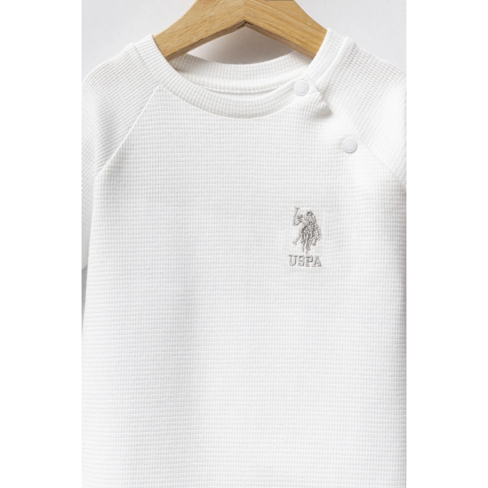 U.S.POLO ASSN ERKEK BEBEK PATİKSİZ TULUM - Beyaz