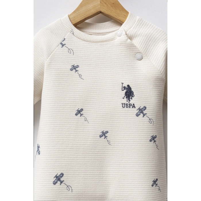 U.S.POLO ASSN ERKEK BEBEK PATİKSİZ TULUM - EKRU