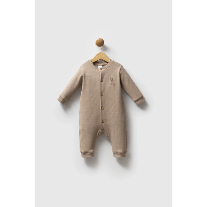 U.S.POLO ASSN ERKEK BEBEK PATİKSİZ TULUM - KAHVE