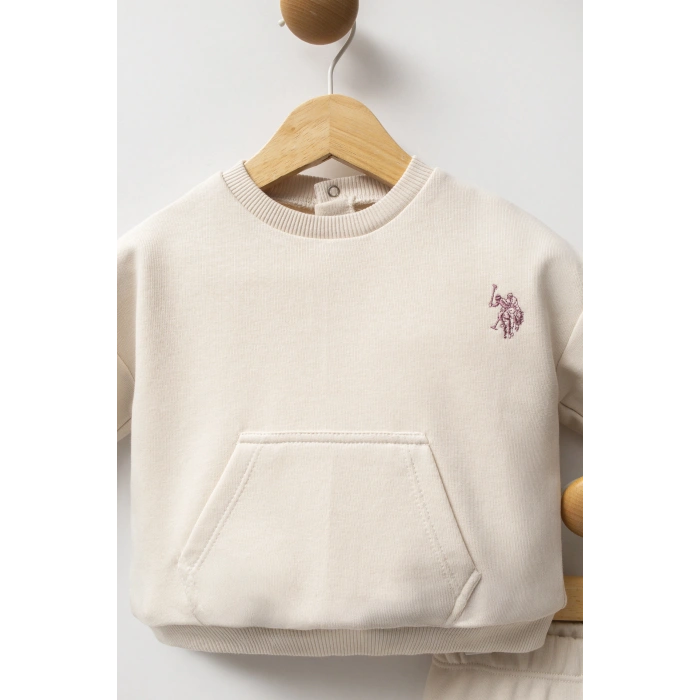 U.S.POLO ASSN KIZ BEBEK 2Lİ TAKIM - BEJ