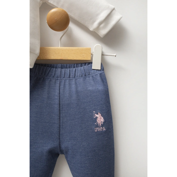 U.S.POLO ASSN KIZ BEBEK 2Lİ TAKIM - Beyaz