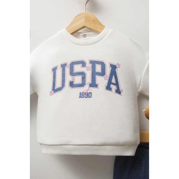 U.S.POLO ASSN KIZ BEBEK 2Lİ TAKIM - Beyaz