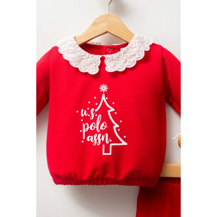 U.S.POLO ASSN KIZ BEBEK 2Lİ TAKIM - KIRMIZI