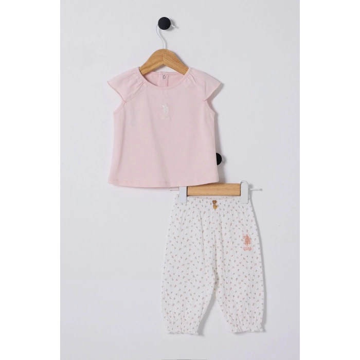 U.S.POLO ASSN. KIZ BEBEK 2Lİ TAKIM - PUDRA