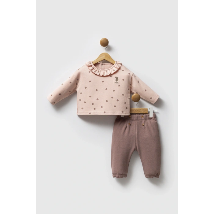 U.S.POLO ASSN KIZ BEBEK 2Lİ TAKIM - PUDRA