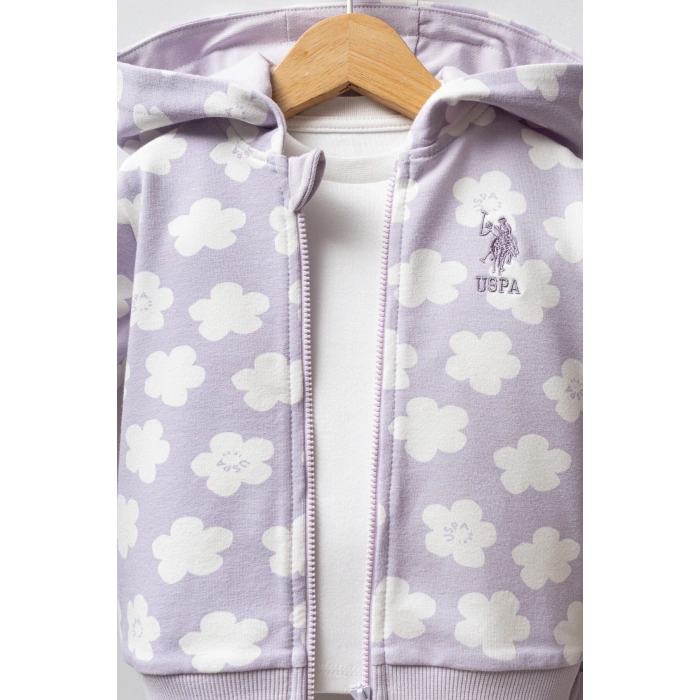 U.S.POLO ASSN KIZ BEBEK 3LÜ TAKIM - LİLA