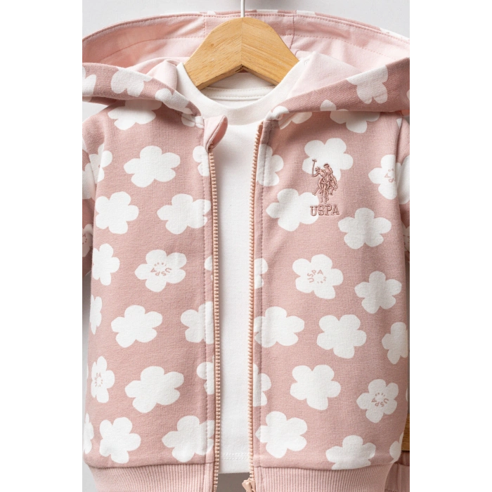 U.S.POLO ASSN KIZ BEBEK 3LÜ TAKIM - PUDRA