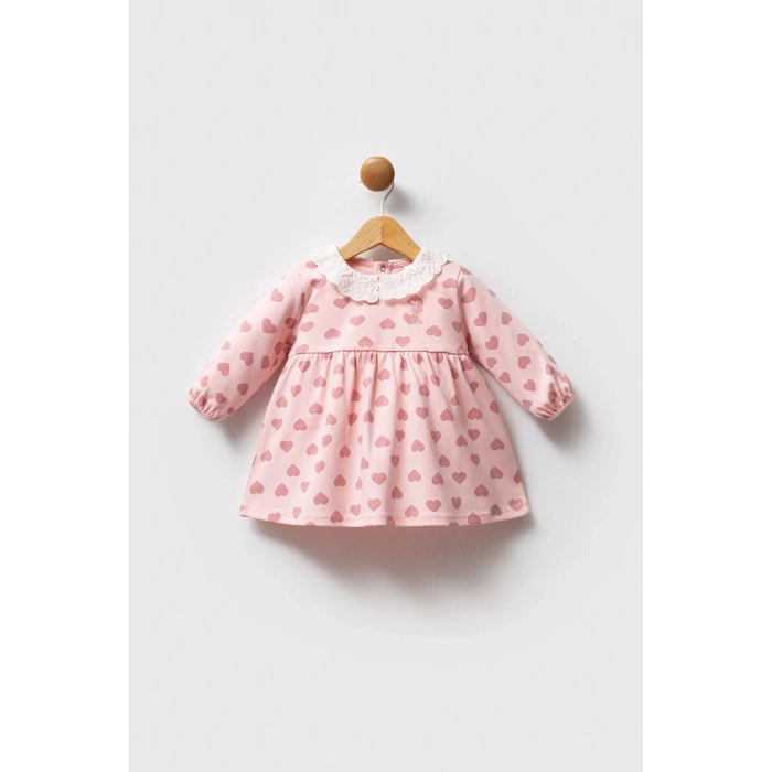 U.S.POLO ASSN KIZ BEBEK ELBİSE - AÇIK PEMBE