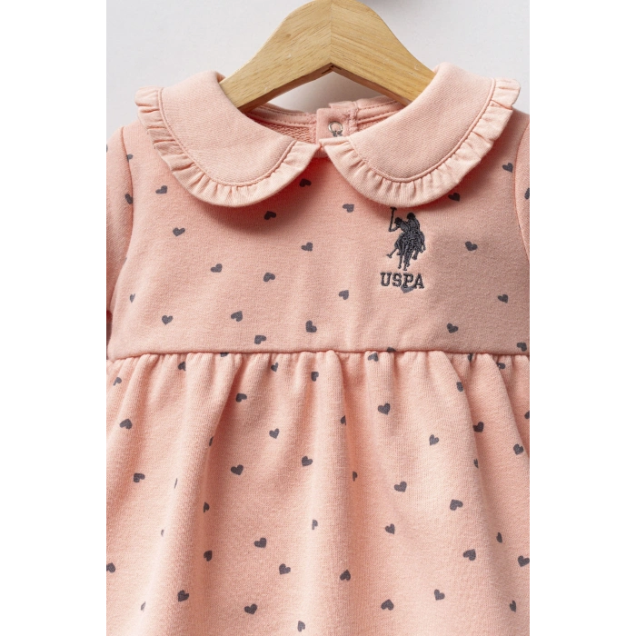 U.S.POLO ASSN KIZ BEBEK ELBİSE - AÇIK SOMON