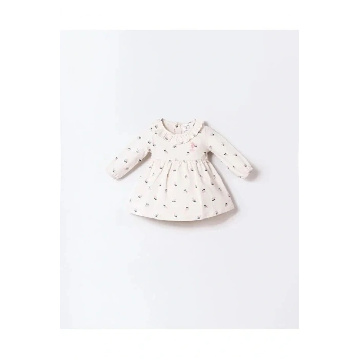 U.S.POLO ASSN. KIZ BEBEK ELBİSE - EKRU