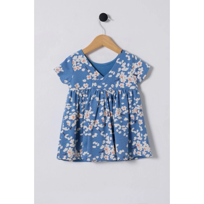 U.S.POLO ASSN. KIZ BEBEK ELBİSE - MAVİ