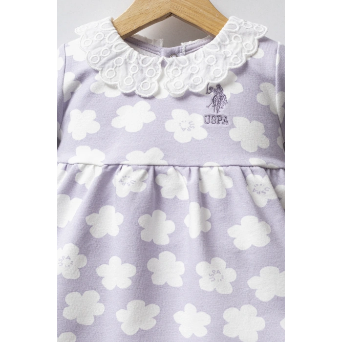 U.S.POLO ASSN KIZ BEBEK ELBİSE - PUDRA
