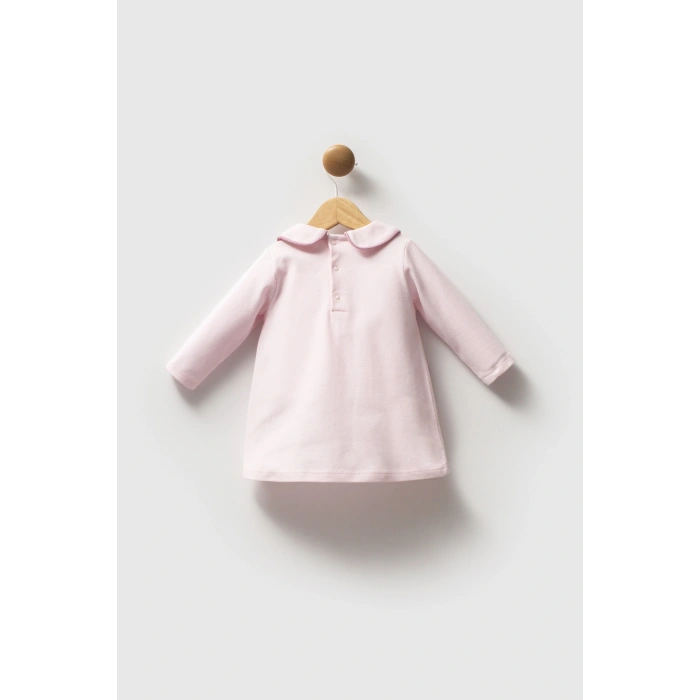 U.S.POLO ASSN KIZ BEBEK PİKE ELBİSE - PEMBE