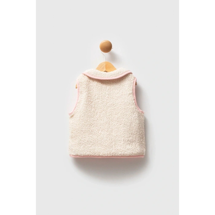 U.S.POLO ASSN KIZ BEBEK YELEK - EKRU