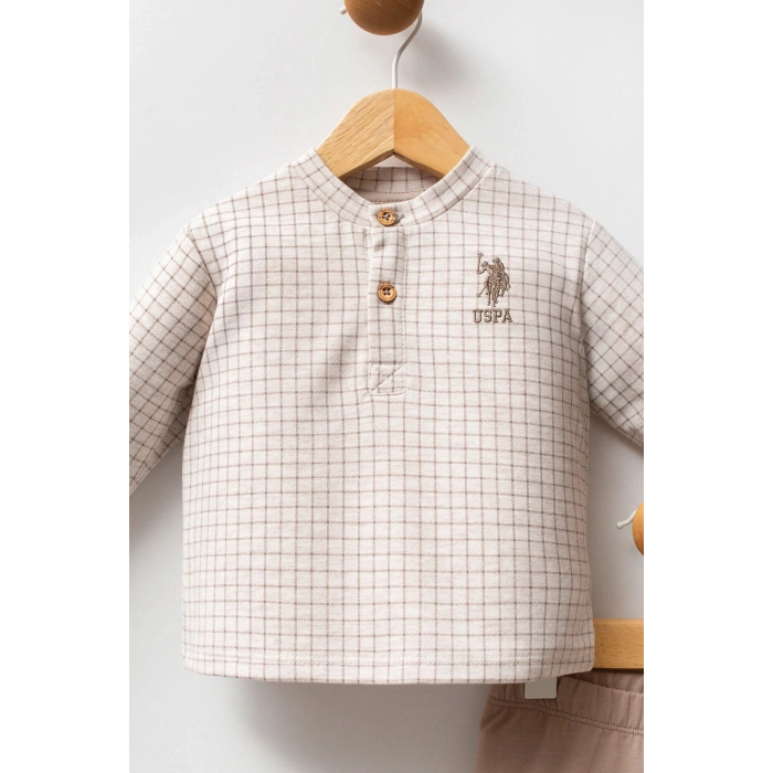 U.S.POLO ERKEK BEBEK 2 Lİ TAKIM - BEJ MELANJ