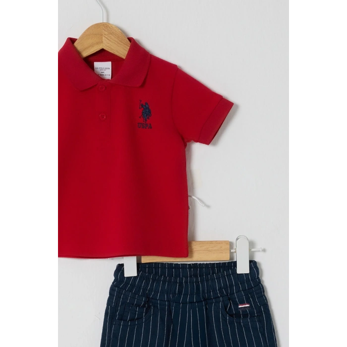 U.S.POLO ERKEK BEBEK 2Lİ T-SHIRT TAKIM - KIRMIZI