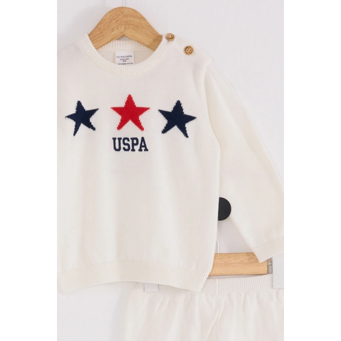 U.S.POLO ERKEK BEBEK TRİKO 2Lİ TAKIM - EKRU