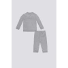 ERKEK BEBEK UZUN KOL 2Lİ TAKIM - GRİ MELANJ