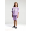KIZ GARSON BERMUDA TAKIM - MAUVE