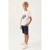 ERKEK ÇOCUK BERMUDA TAKIM - BEYAZ
