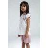 KIZ ÇOCUK BERMUDA TAKIM - BEYAZ/SOFT PEMBE