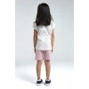 KIZ ÇOCUK BERMUDA TAKIM - BEYAZ/SOFT PEMBE