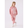 KIZ ÇOCUK EŞOFMAN TAKIM - RETRO PEMBE