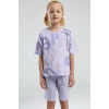 KIZ ÇOCUK BERMUDA TAKIM - LİLA