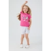 KIZ ÇOCUK ŞORT TAKIM - AÇIK FUŞYA