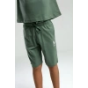 ERKEK ÇOCUK BERMUDA TAKIM - KOYU YEŞİL