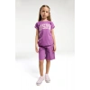 KIZ ÇOCUK BERMUDA TAKIM - VİYOLET